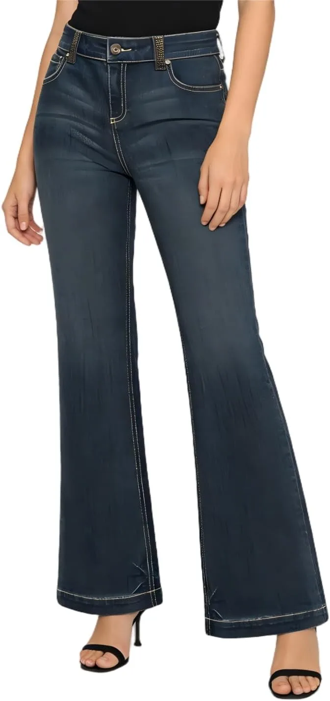 

Женские джинсы-клеш комфортные повседневные