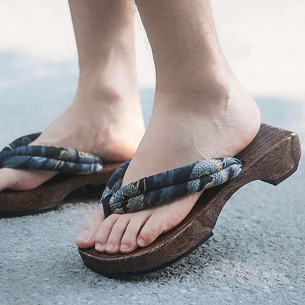 

Деревянные сабо-сандалии YXCKG Geta, шлепанцы для мужчин, традиционная японская обувь, летняя пляжная обувь унисекс, прогулочные тапочки, мужские деревянные шлепанцы (цвет: E, размер: EUR44), EUR44 D