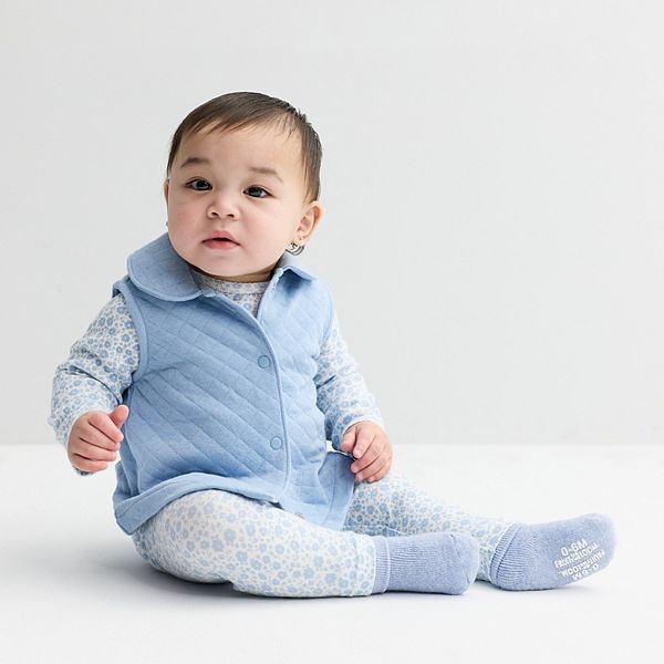 

Детский набор для девочки: жилет, боди и леггинсы с цветочным принтом Carter'S