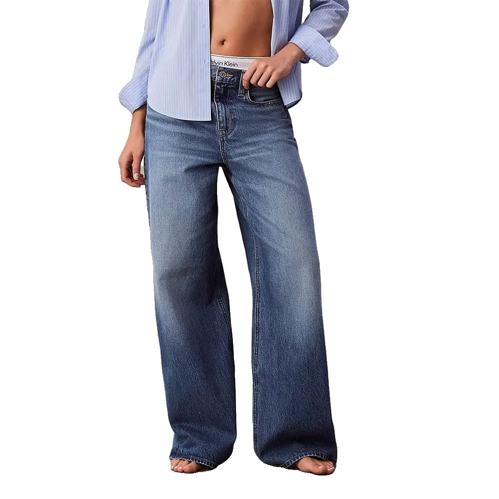 

Джинсы Calvin Klein LV047E701G с широкими штанинами Calvin klein jeans, синий