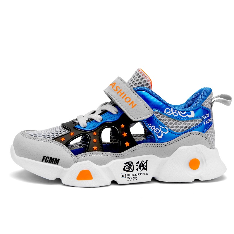 

Износостойкие дышащие низкие детские кроссовки для повседневной жизни FCMM, синий