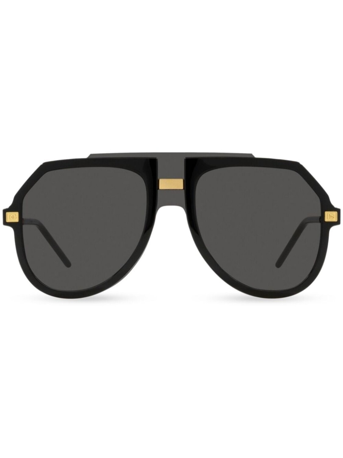 

Dolce & Gabbana Eyewear солнцезащитные очки в массивной оправе с логотипом, черный