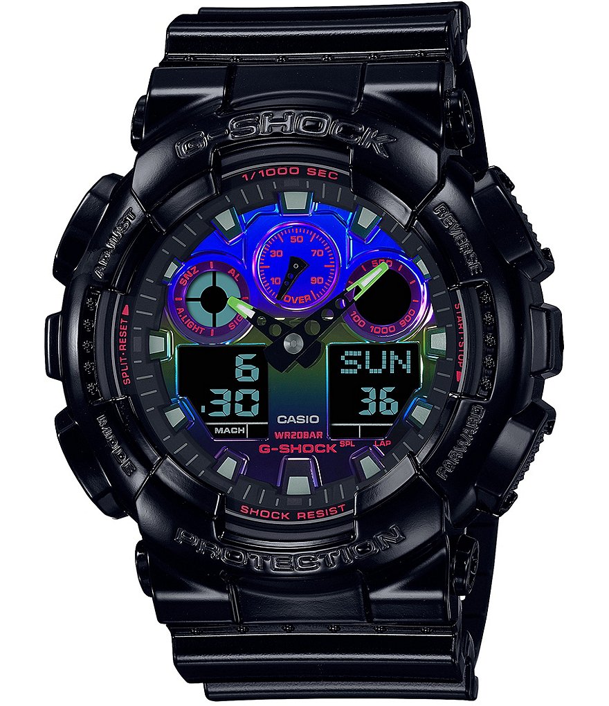 

Мужские часы-хронограф G-Shock Ana-Digi с черным полимерным ремешком, черный