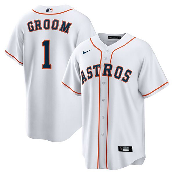 

Мужская белая реплика домашней футболки houston astros #1 groom Nike