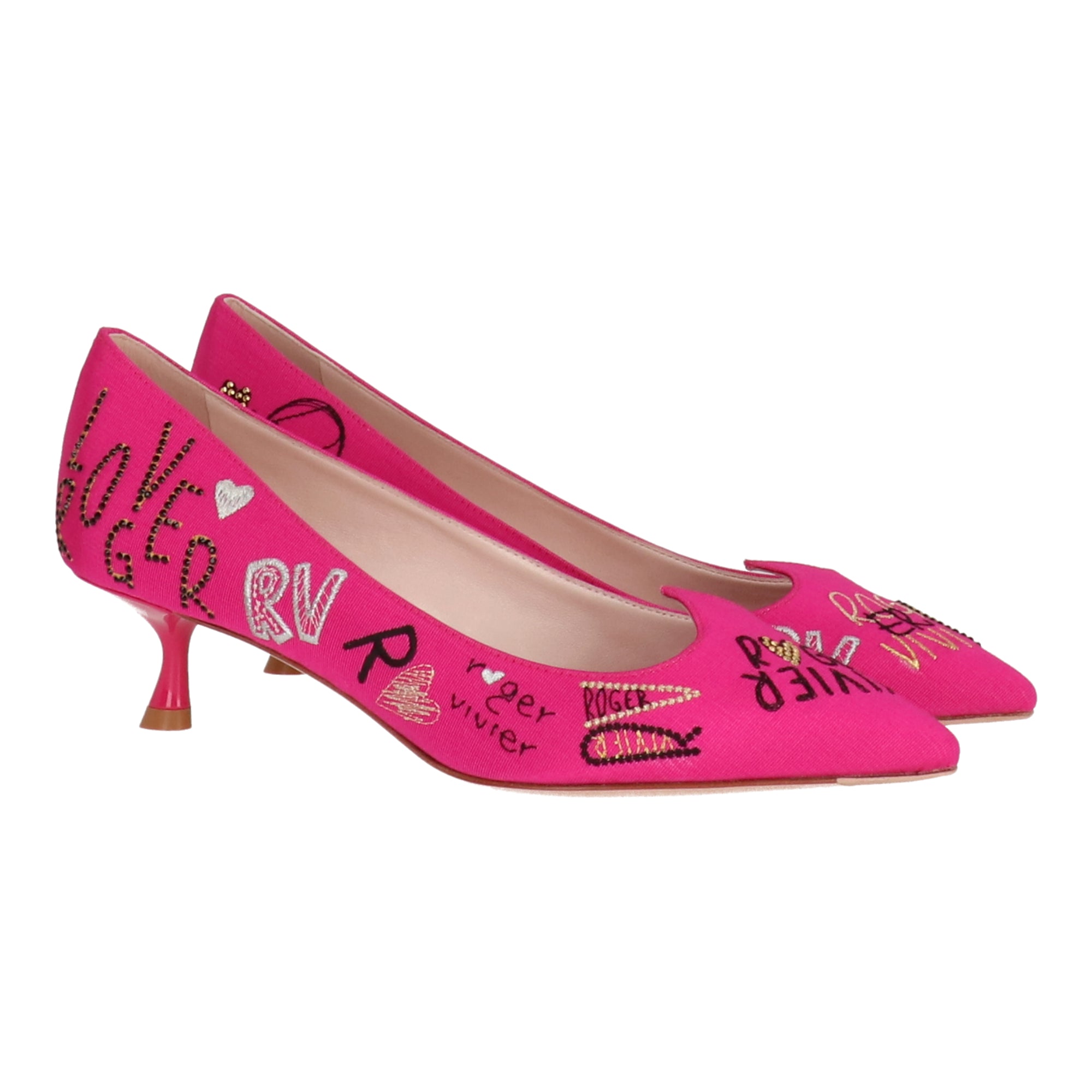 Женские розовые балетки Roger Vivier