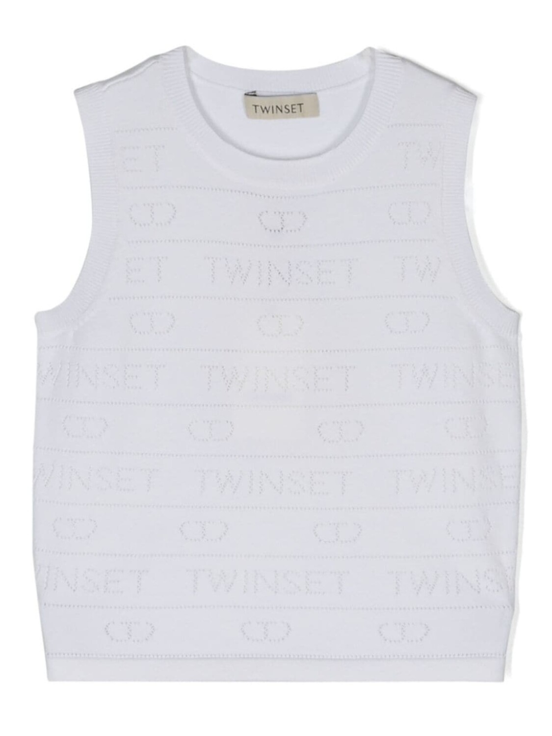 

Twinset топ с логотипом, нейтральный цвет