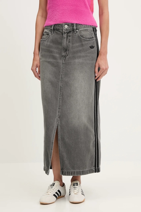 

Джинсовая юбка Denim Long Skirt Adidas Originals, серый