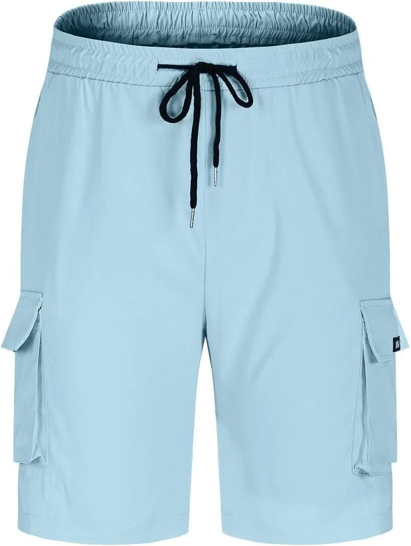 Шорты карго мужские, Polyester blend, Sky Blue — фото 4