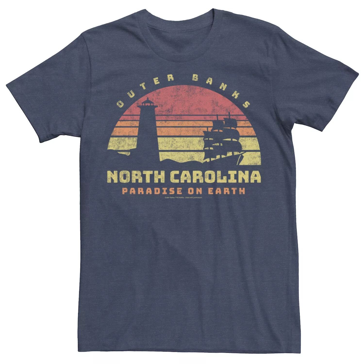 

Мужская футболка Outer Banks Paradise On Earth в цветах заката Licensed Character