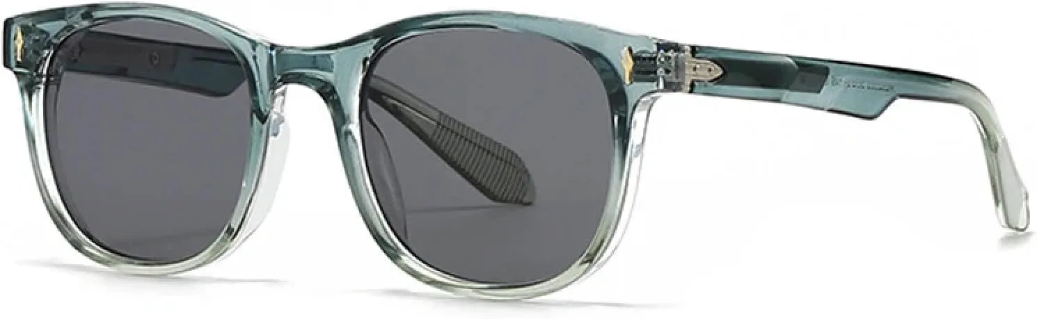 

Ретро овальные панк-солнцезащитные очки для женщин, модные заклепки, градиентные солнцезащитные очки для мужчин, защита от УФ-излучения UV400 TKKTLLT, Green Grey