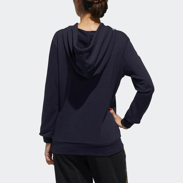 Толстовка neo casual sports pullover navy blue Adidas, синий — фото 4