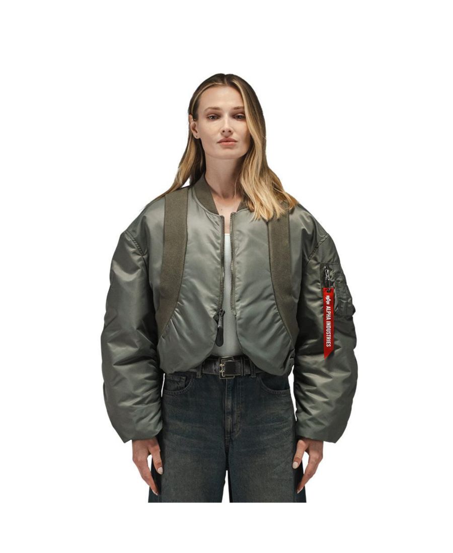 

Женская трикотажная куртка-бомбер Ma-1, размер W Alpha Industries, Field gray