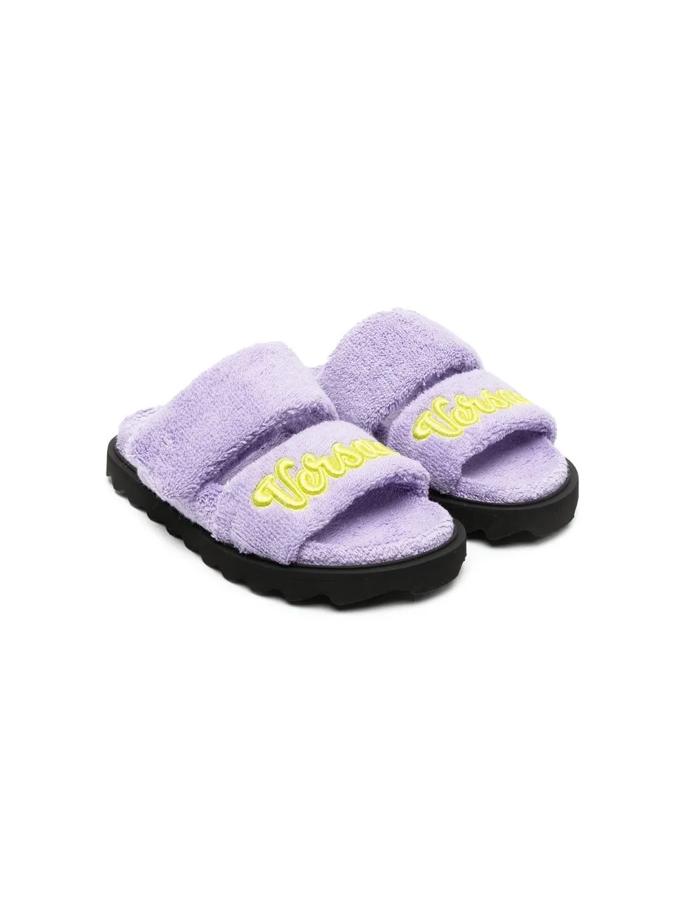 

Шлепанцы с нашивкой-логотипом Versace Kids, фиолетовый