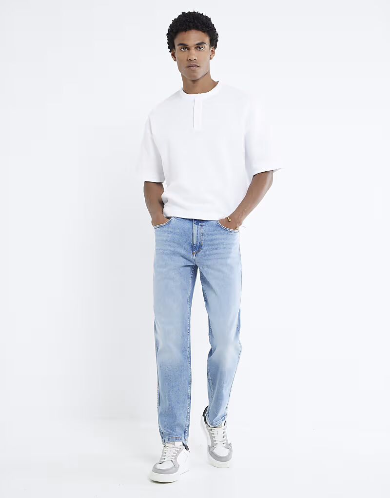

Джинсы River Island Tapered fit синего цвета - средний крой