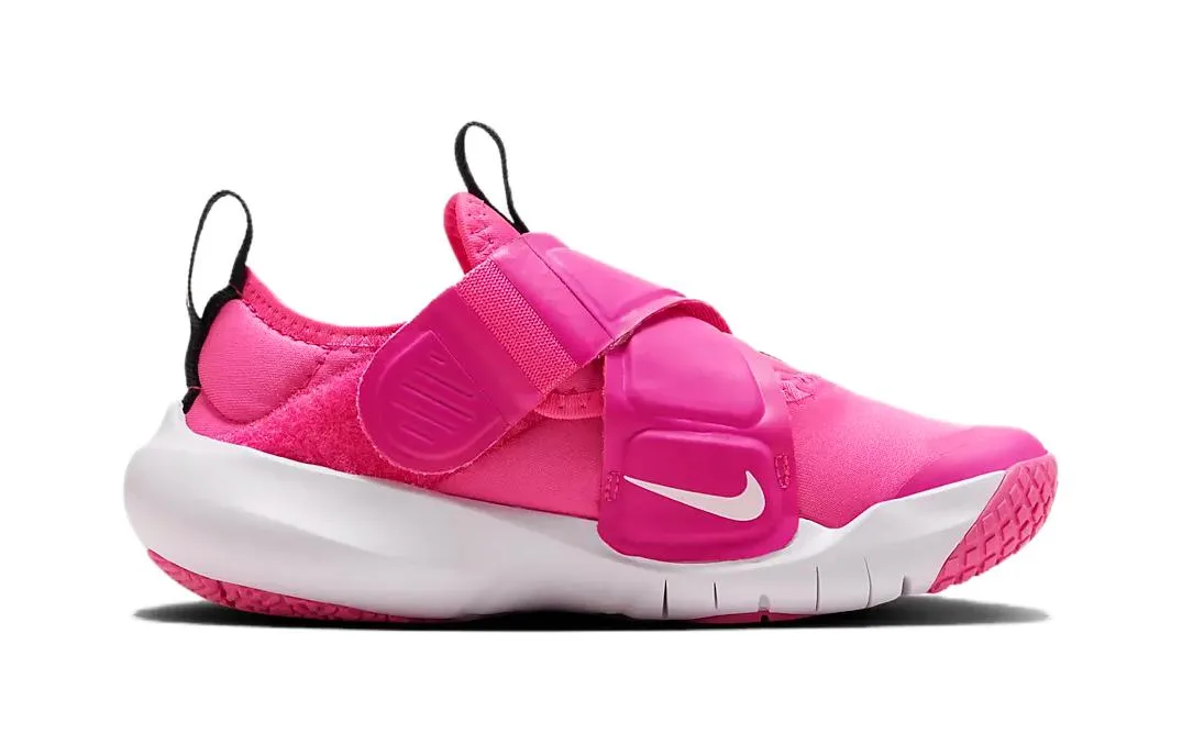 Nike Беговые кроссовки flex advance с противоскользящей подошвой и амортизацией, низкие, фиолетово-белые, для детей 3-7 лет — фото 3