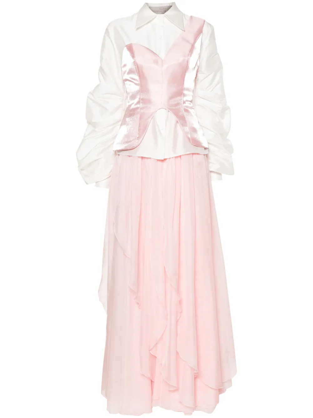 

Расклешенная блузка с драпировкой Gaby Charbachy, розовый