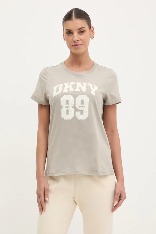 

Футболка из хлопка Dkny, серый
