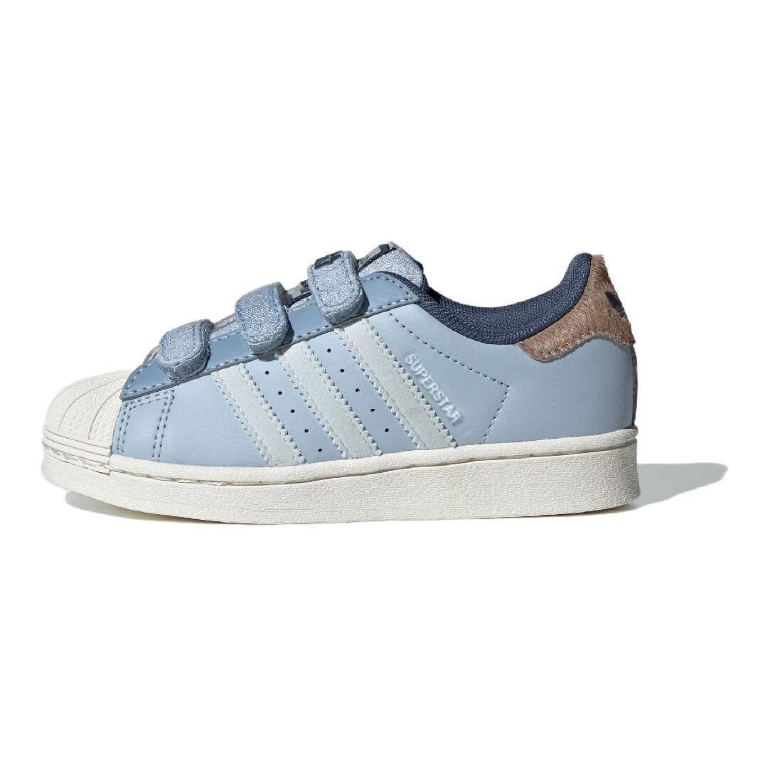 

Детские кроссовки для скейтбординга Superstar Kids Low-top White/Ink Blue Adidas Originals, розовый