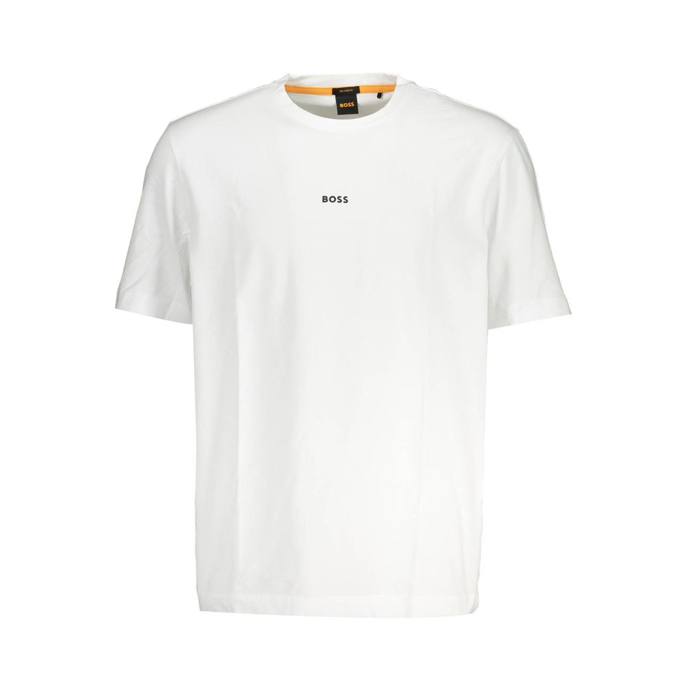 

Белая хлопковая футболка Hugo Boss, белый