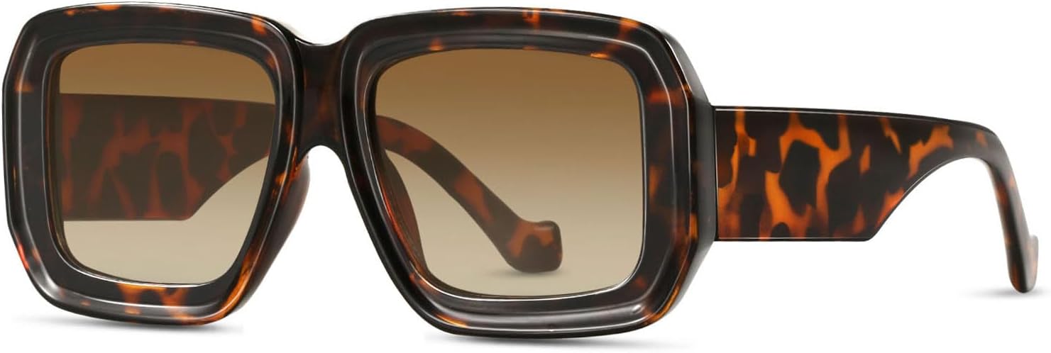 

Винтажные солнцезащитные очки YDAOWKN большого размера для женщин и мужчин, ретро квадратной формы, роскошные, с защитой от УФ-излучения UV400, A Tortoise/Gradient Brown