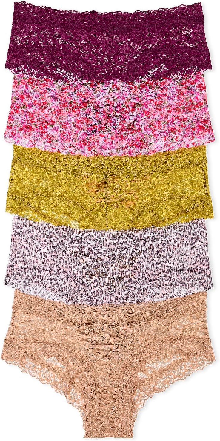 

Женские кружевные трусики Victoria's Secret, минимальное покрытие, мультипак (XS-XXL), Solids, Florals, & Animal Print