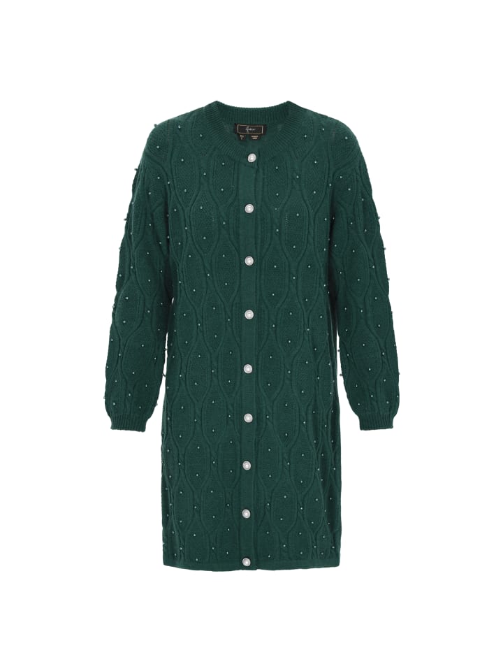 

Женский кардиган изумрудного цвета faina