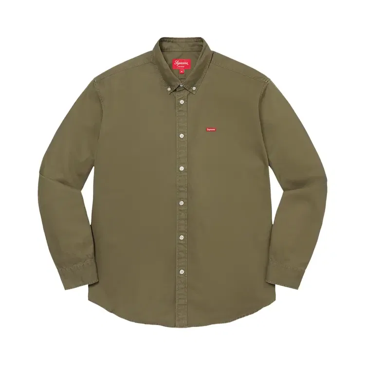 Рубашка Supreme Small Box Twill Shirt, зеленый