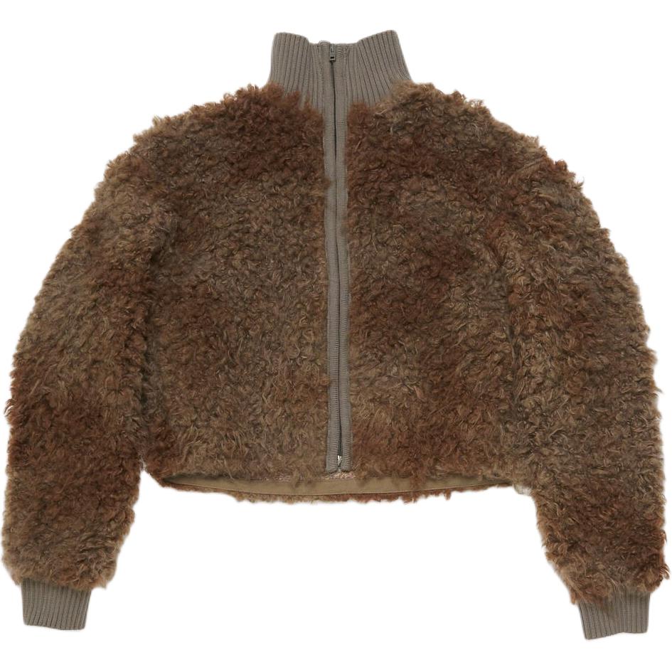 

Двухцветная застегивающаяся на молнию куртка Acne Studios, Грязно-коричневый