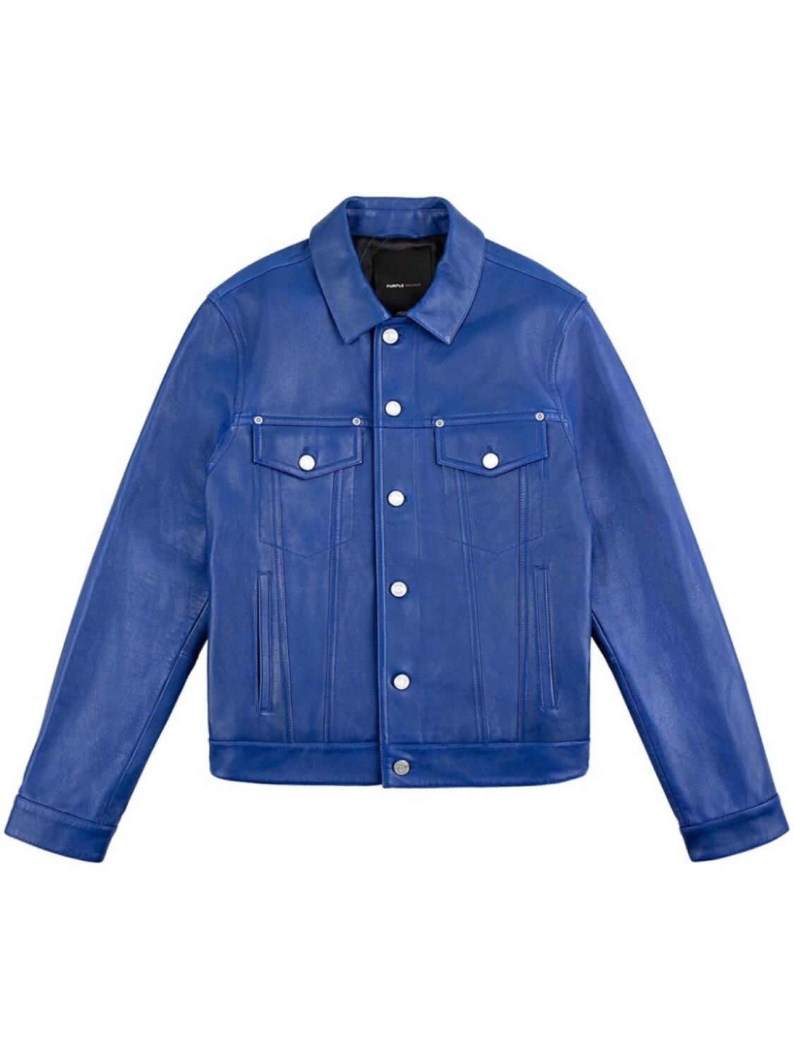 

P028 кожаная куртка Purple Brand, синий