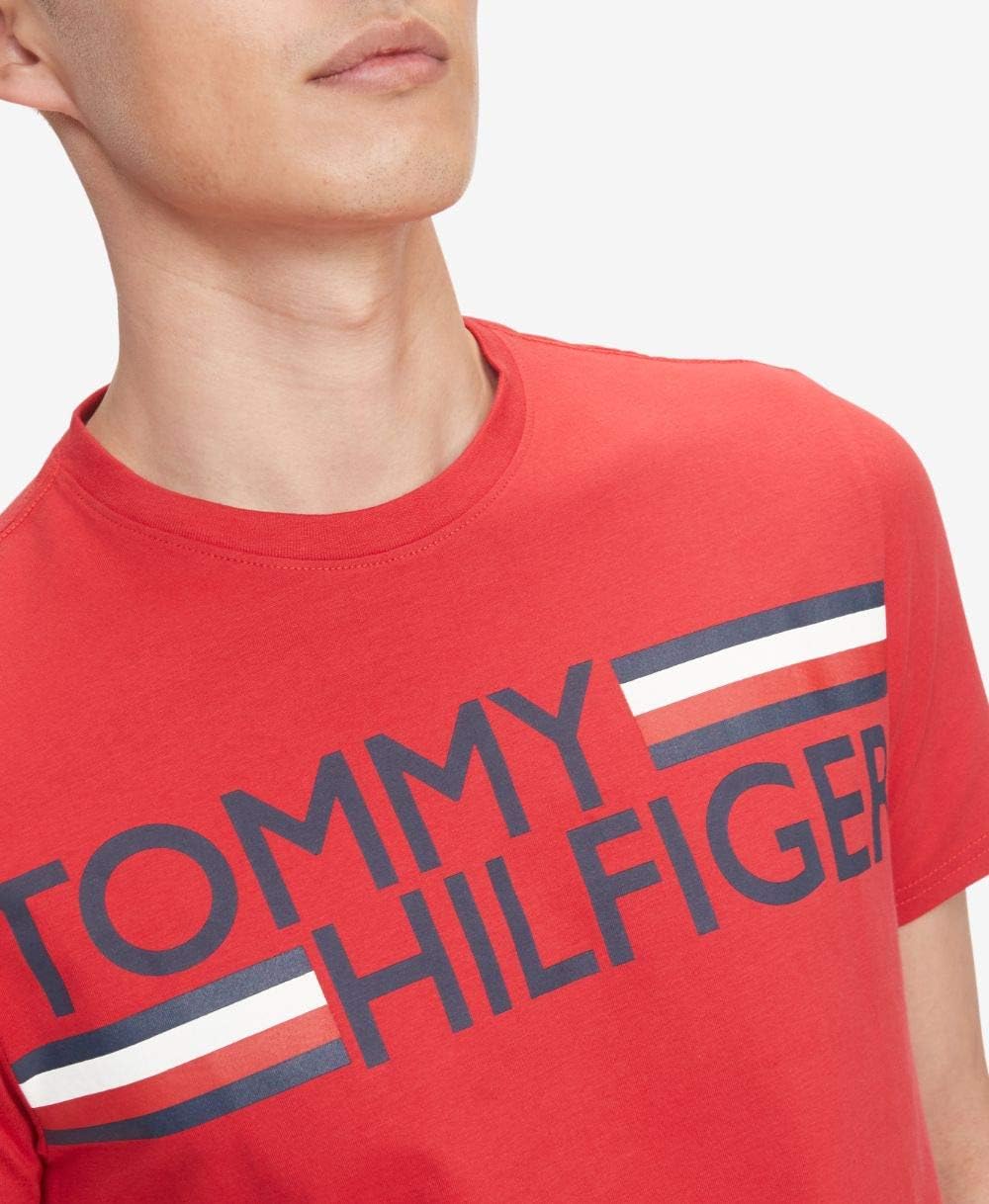 Мужская спортивная футболка с коротким рукавом и принтом Tommy Hilfiger, Apple Red — фото 3