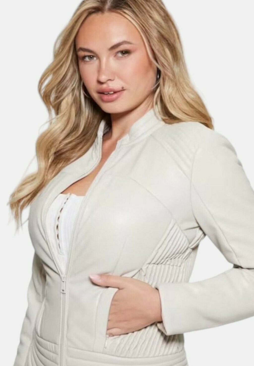 

Куртка из искусственной кожи Guess, бежевый