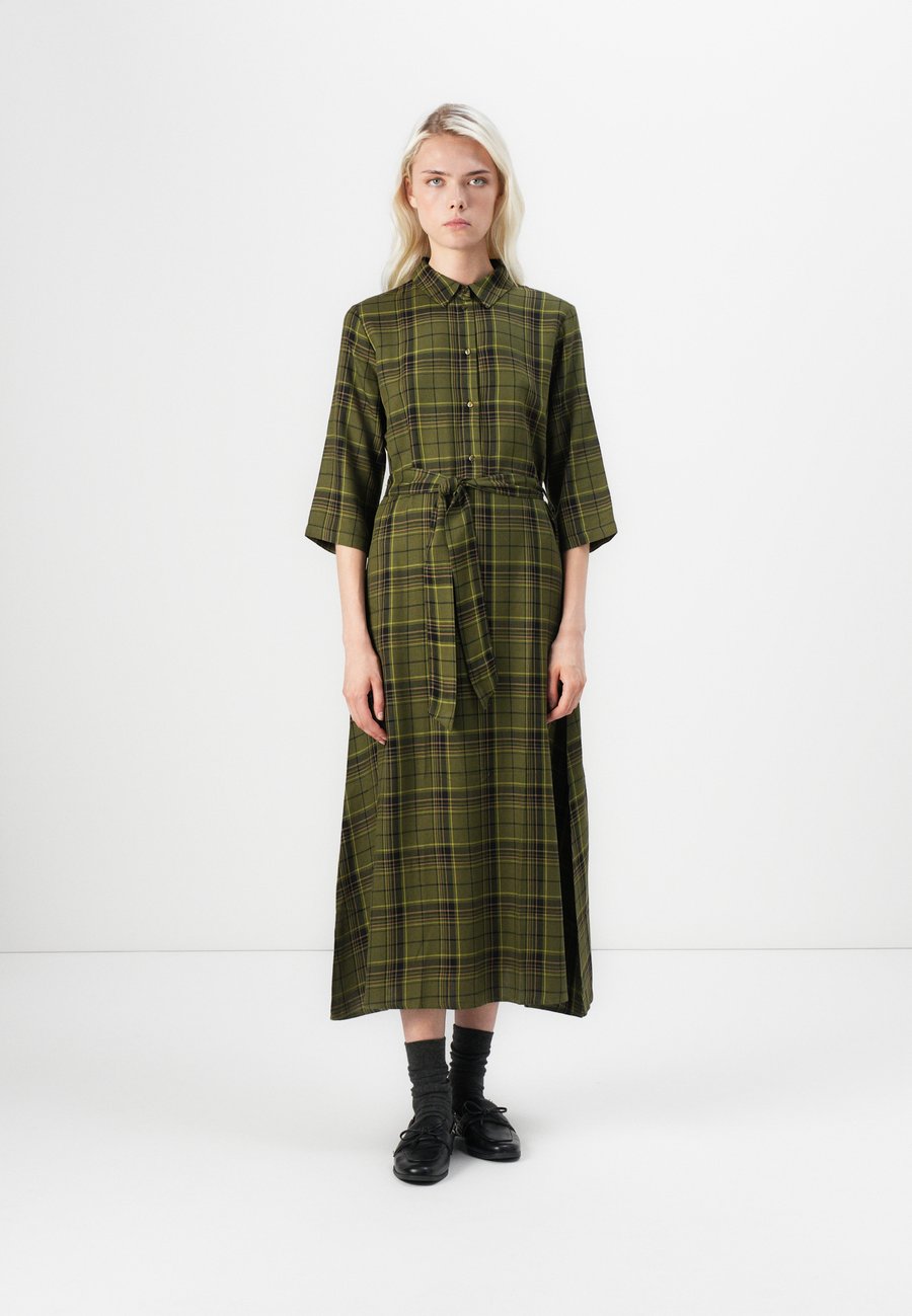 

Платье JDY JDYSTAY SHIRT DRESS, Black/Green Olive/Off-White