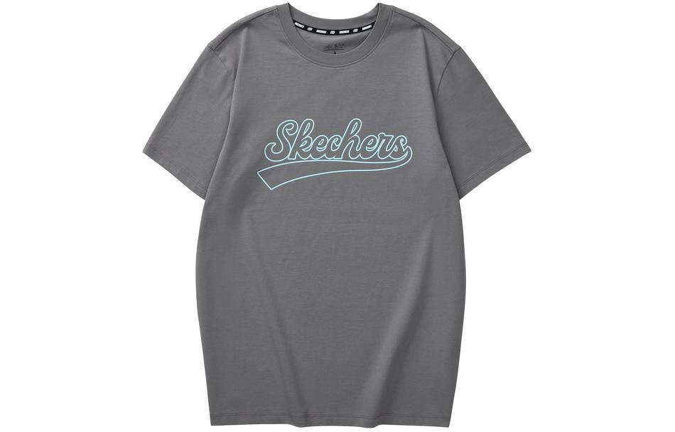 

Футболка с заниженной линией плеч, унисекс, лаймово-серая Skechers, Lime Gray/040R