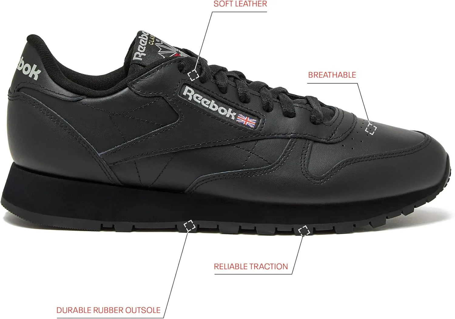 Кроссовки Reebok Herren Lux54, черный — фото 3