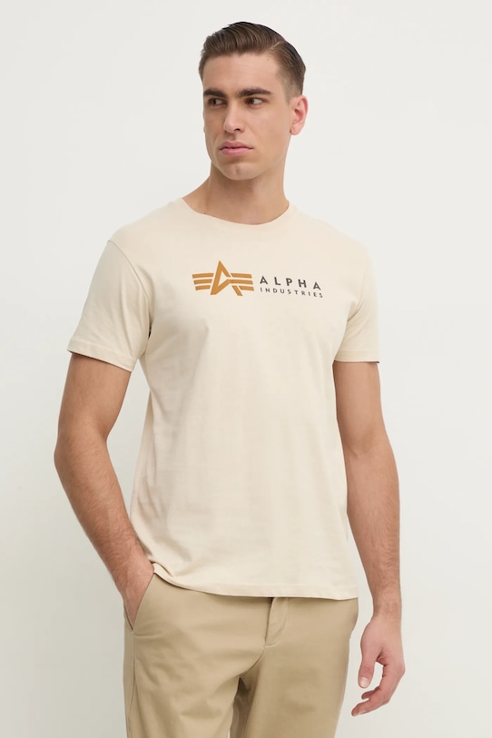 

Футболка Alpha Industries, бежевый