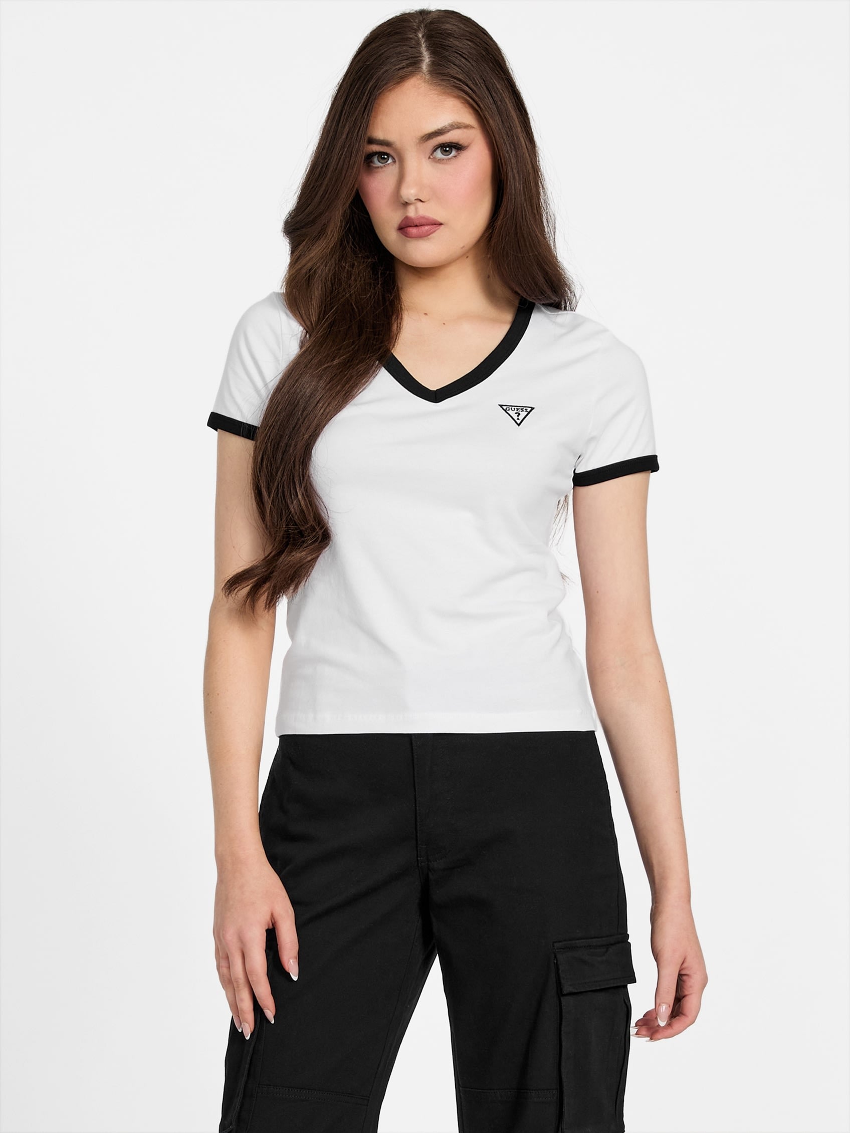

Короткий топ Guess Factory, белый