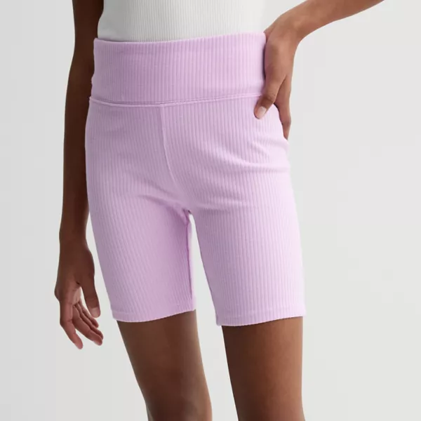 

Детские и подростковые высокие велосипедки с резинкой, размеры 6-20, обычные и plus So, цвет vibrant lilac