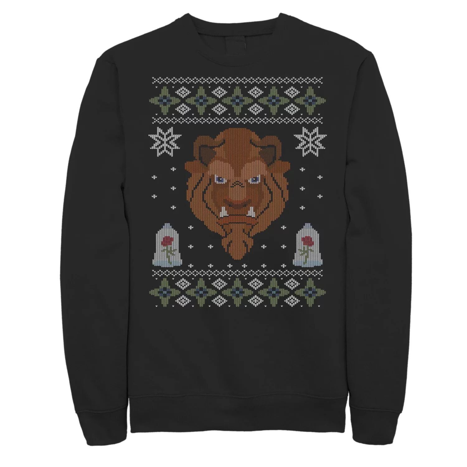 

Мужской флисовый свитер Disney Beauty And The Beast Ugly Christmas Licensed Character
