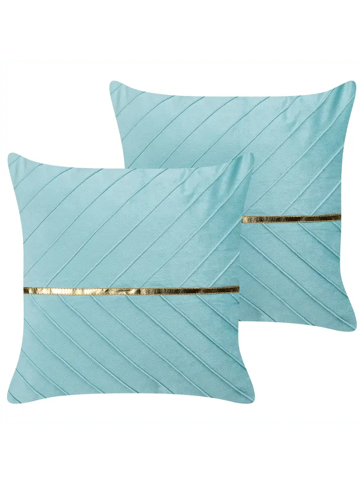 

Декоративная подушка Beliani 2er Set Deko CONEFLOWER, цвет blau/gold