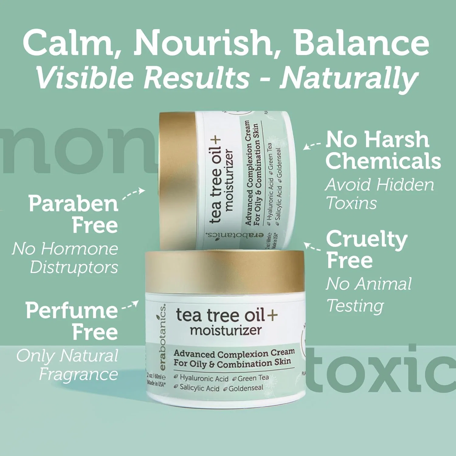 Крем для лица Era Organics — Дневной Tea Tree Oil от , , для жирной и проблемной кожи, 60 мл — фото 4
