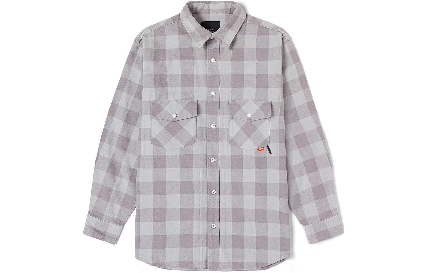 

Рубашка унисекс серые клетчатые Vans, Gray Plaid