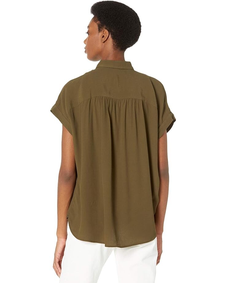 

Рубашка Madewell Central Drapey Shirt, цвет Kale