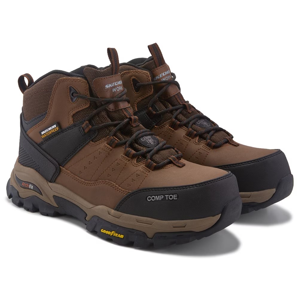 

Рабочие ботинки Arch fit Tarver с композитным носком Skechers Work, коричневый