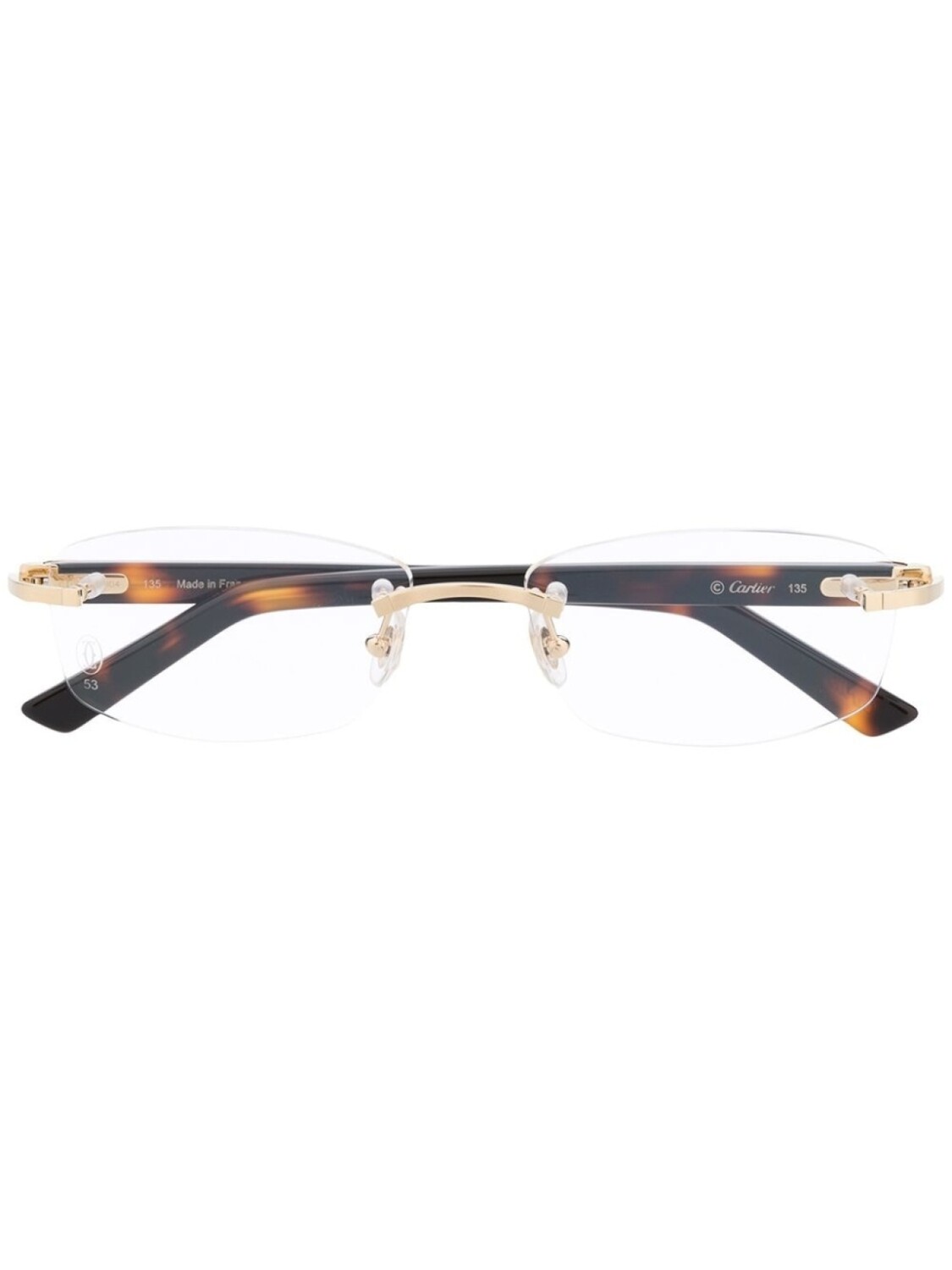 

Cartier Eyewear очки Decor без оправы, золотистый