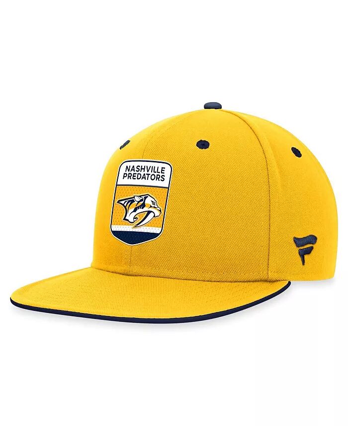 

Мужская золотая бейсболка Nashville Predators драфта НХЛ 2023 года Fanatics