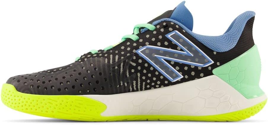Мужские теннисные кроссовки New Balance Fresh Foam X Lav V2 для жесткого покрытия корта, черный/синий — фото 2