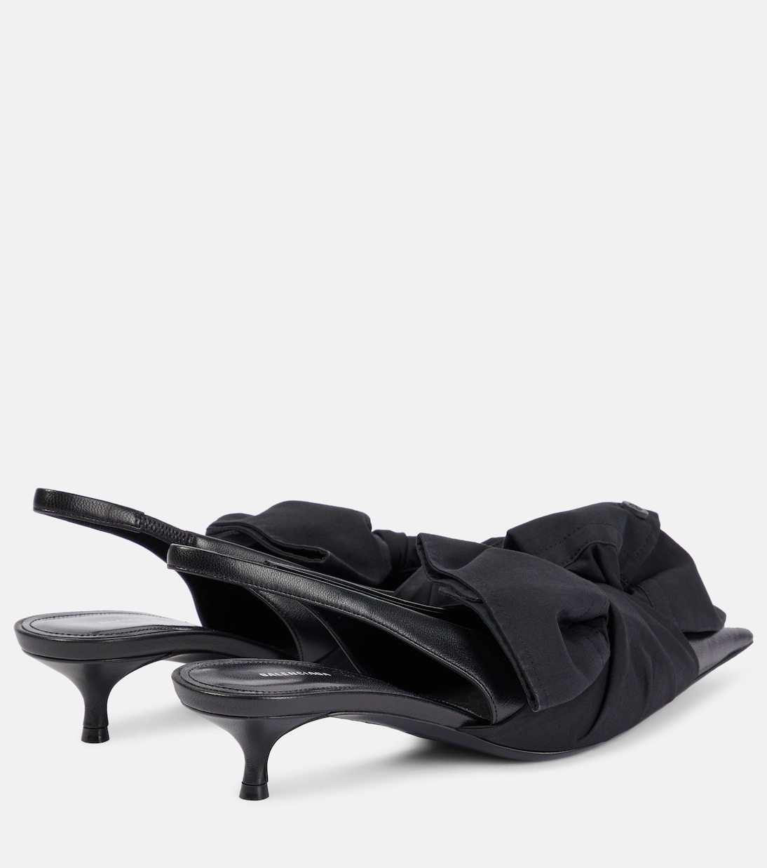 Туфли-лодочки на ремешке с бантом из кожи Balenciaga, черный — фото 3