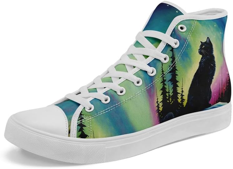 

Высокие кеды из ткани для девочек и мальчиков с принтами галактики, кошек и собак, модные кроссовки, дышащие, легкие, повседневная обувь Awsole, белый/зеленый/фиолетовый