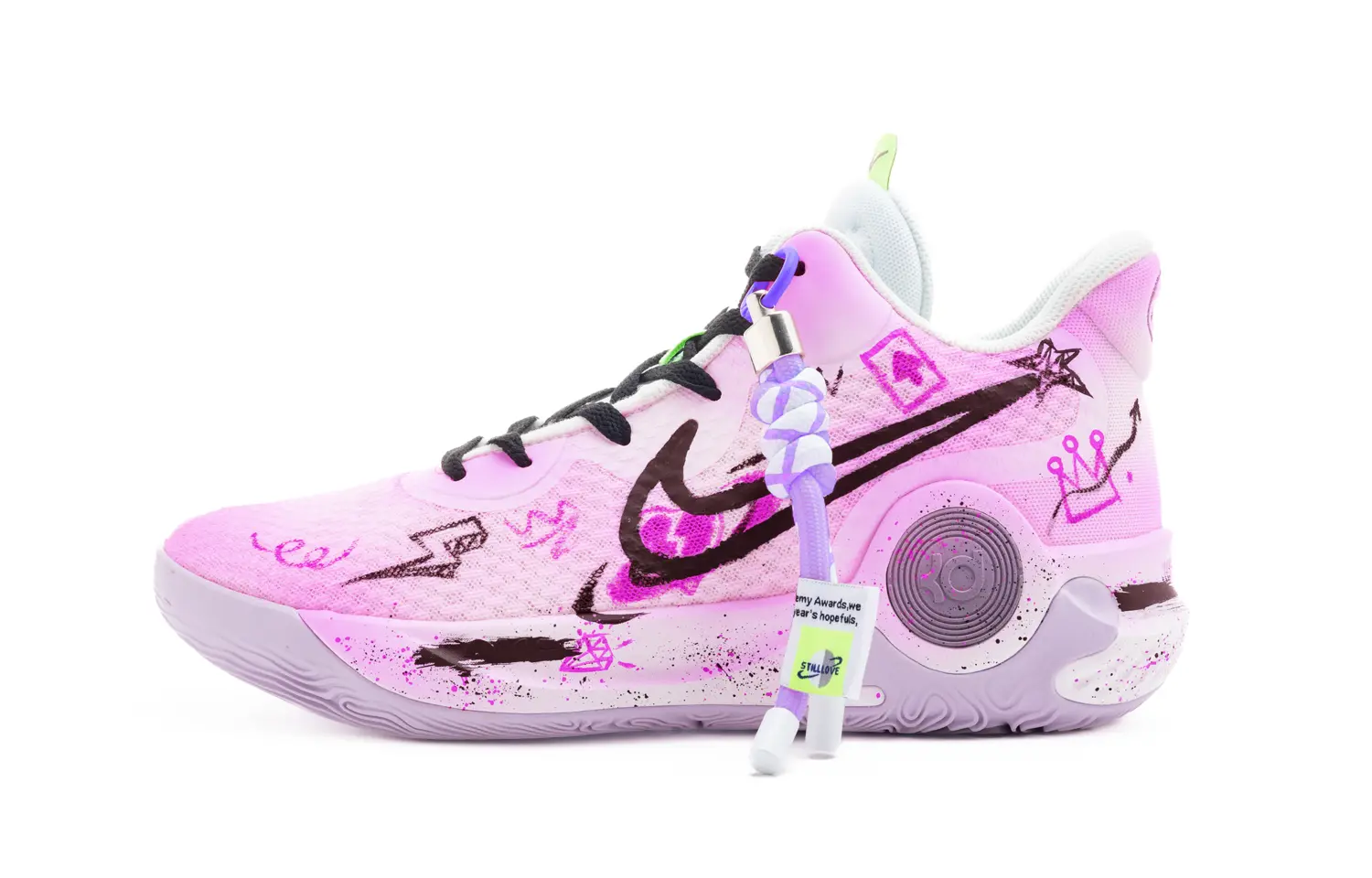 

Nike Баскетбольные кроссовки KD Trey 5 IX Blazing Shadow Lava с антискользящей подошвой, износостойкие, винтажные, мужские, розовые