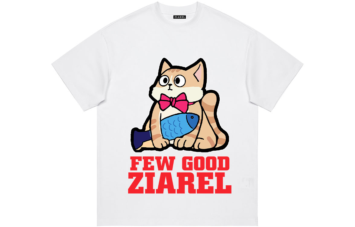 

Футболка Unisex Crew Neck Moderate Heavyweight ZIAREL, белый[kitten]
